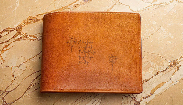 Personalised Friend Wallet in Tan